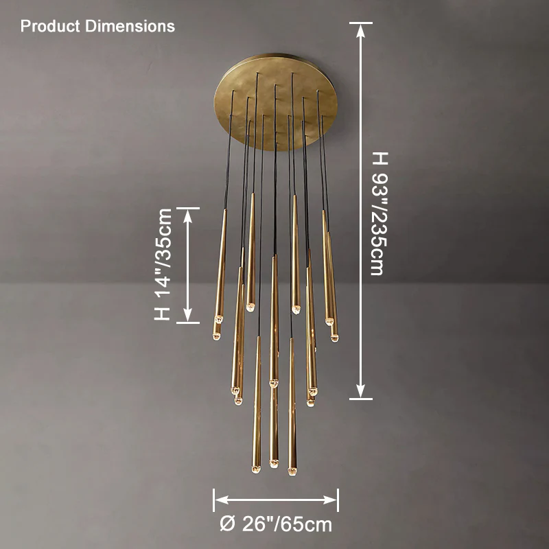 WOMO Cascading Tube Chandelier-WM2914 - Image 22