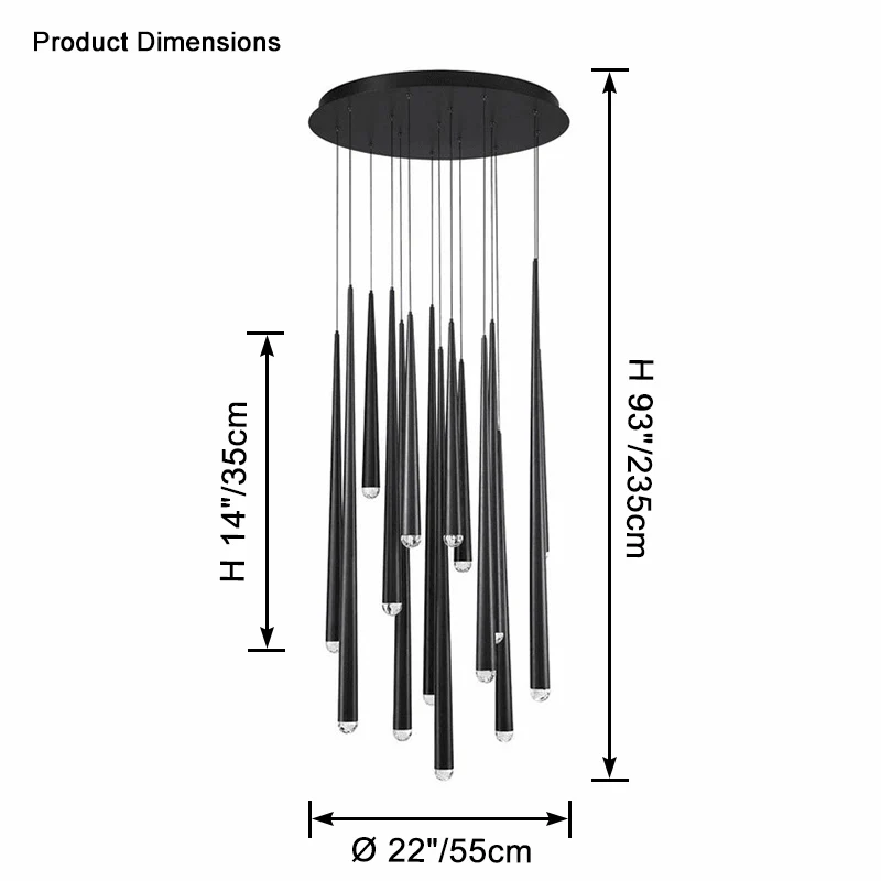 WOMO Cascading Tube Chandelier-WM2914 - Image 29