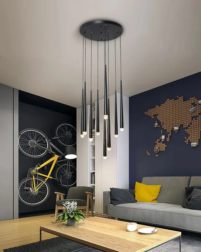 WOMO Cascading Tube Chandelier-WM2914 - Image 3