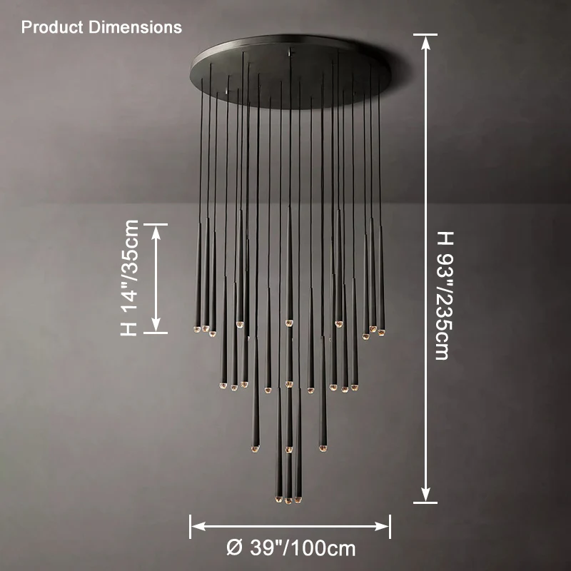 WOMO Cascading Tube Chandelier-WM2914 - Image 34