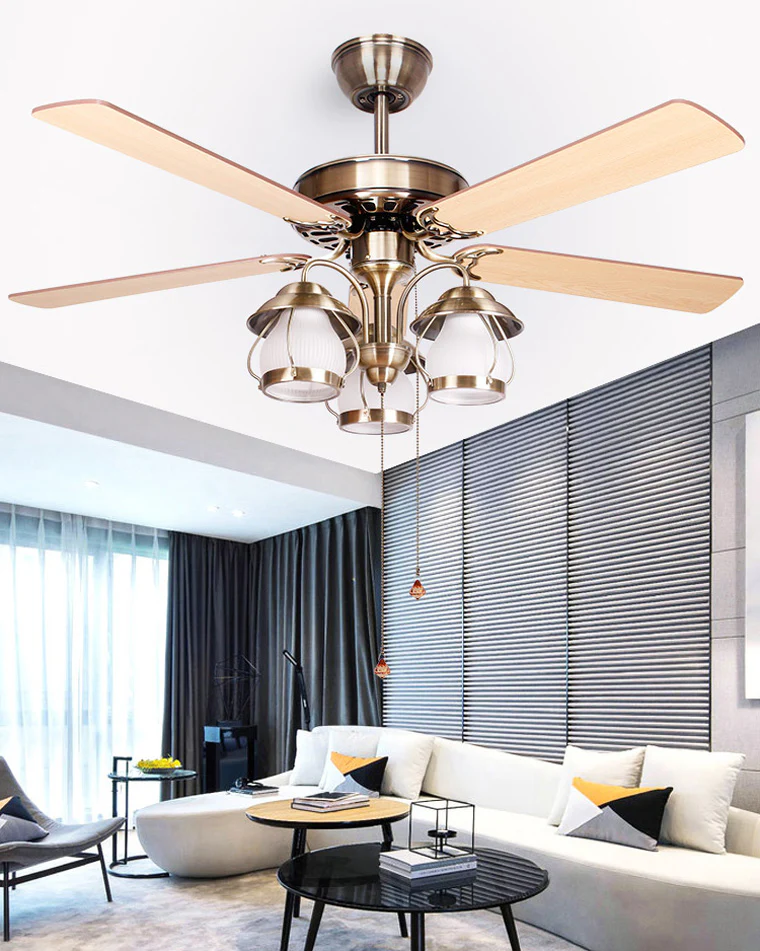 WOMO 52 Vintage Ceiling Fan Chandelier-WM5031 - Image 5