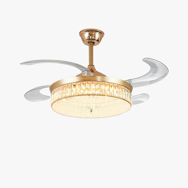 WOMO Crystal Retractable Ceiling Fan Chandelier-WM5036 - Image 16