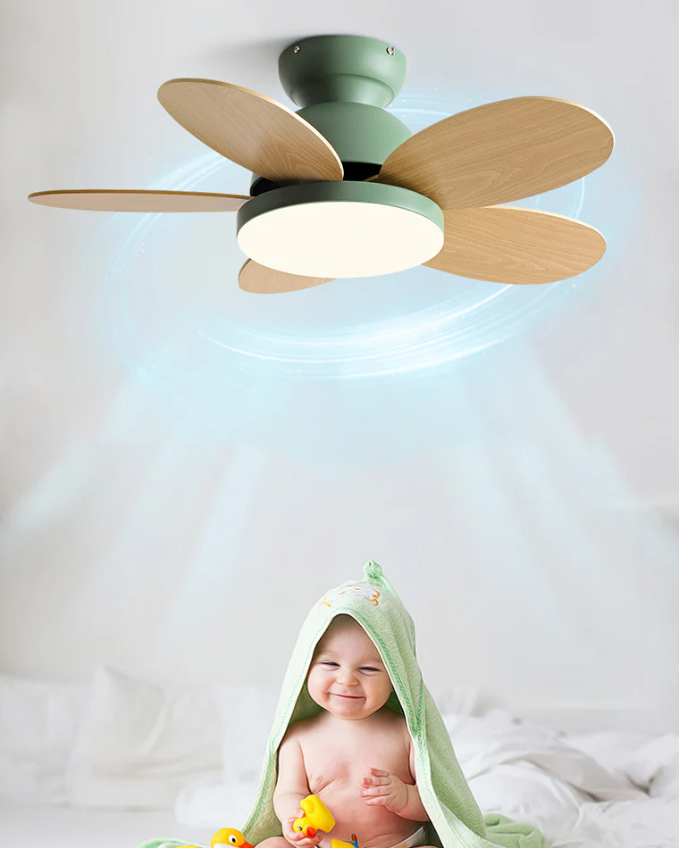 WOMO 36" Scandi Wood Ceiling Fan Lamp-WM5004 - Image 5