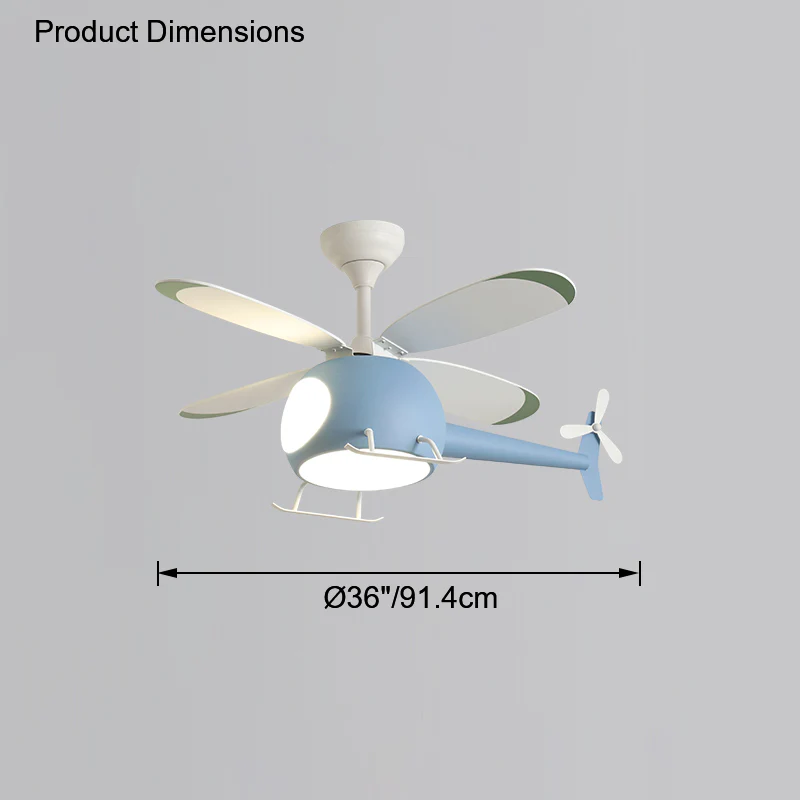 WOMO Airplane Children Ceiling Fan Lamp-WM5007 - Image 42