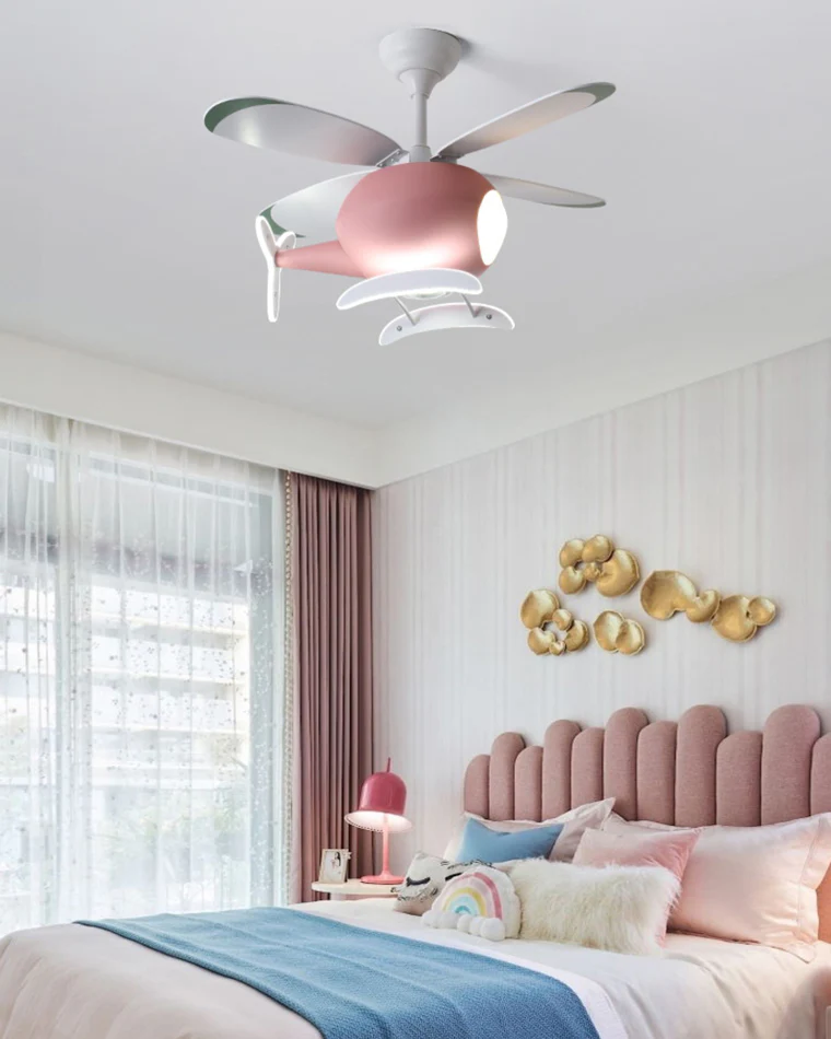 WOMO Airplane Children Ceiling Fan Lamp-WM5007 - Image 8