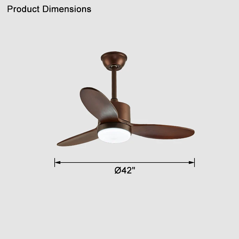 WOMO Mid Century Modern Ceiling Fan Lamp-WM5043 - Image 21