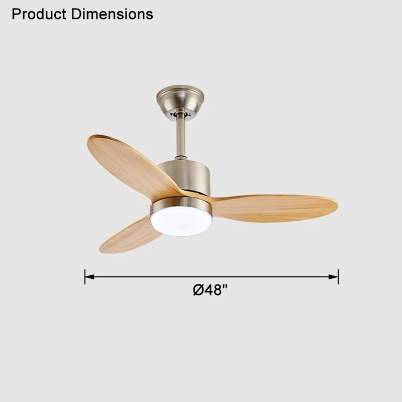 WOMO Mid Century Modern Ceiling Fan Lamp-WM5043 - Image 29