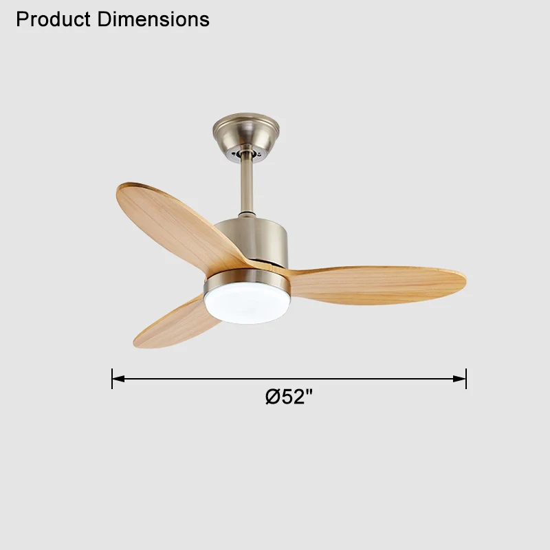WOMO Mid Century Modern Ceiling Fan Lamp-WM5043 - Image 31