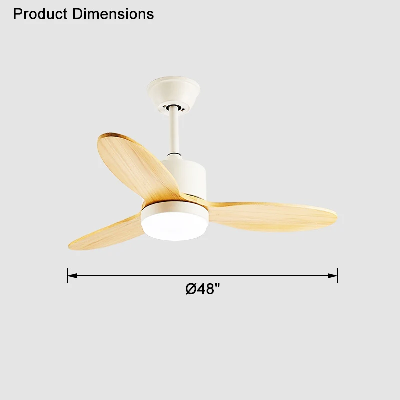 WOMO Mid Century Modern Ceiling Fan Lamp-WM5043 - Image 35
