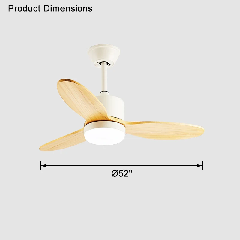 WOMO Mid Century Modern Ceiling Fan Lamp-WM5043 - Image 37