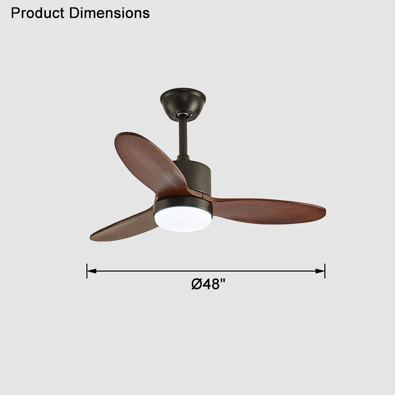 WOMO Mid Century Modern Ceiling Fan Lamp-WM5043 - Image 41