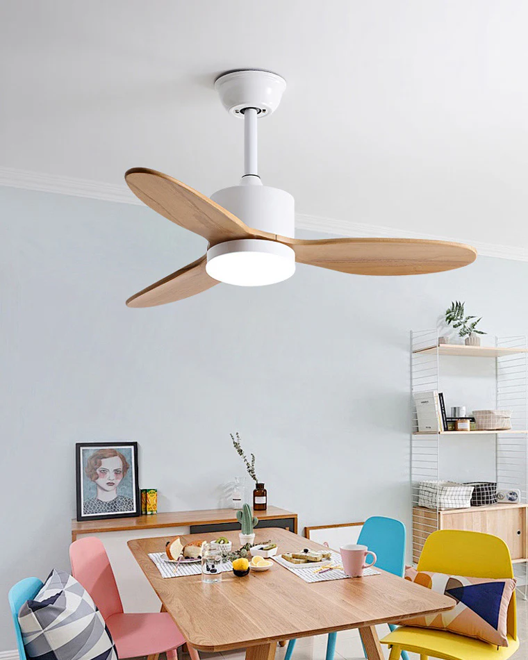 WOMO Mid Century Modern Ceiling Fan Lamp-WM5043 - Image 6
