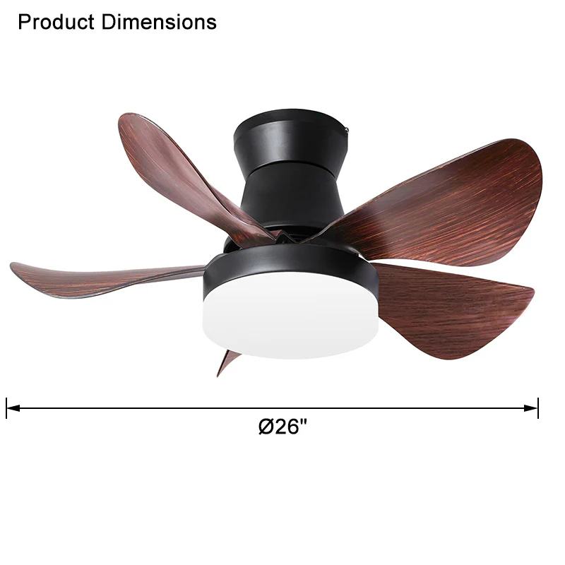WOMO Modern Farmhouse Small Ceiling Fan Lamp-WM5046 - Image 10