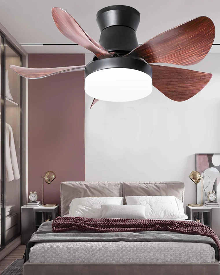 WOMO Modern Farmhouse Small Ceiling Fan Lamp-WM5046 - Image 4