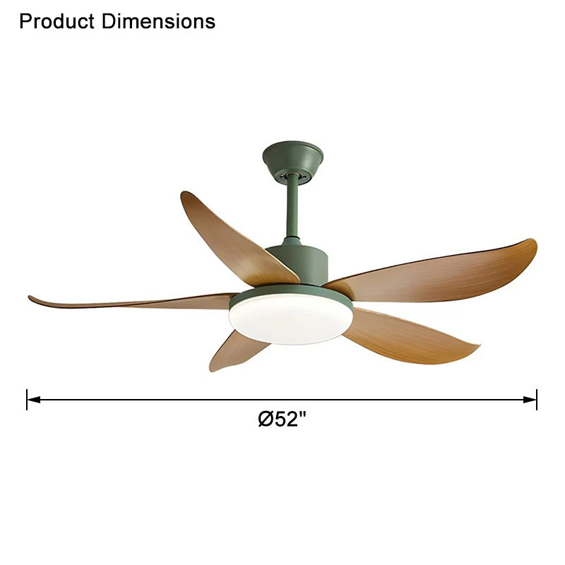WOMO 5 blade Modern Ceiling Fan Lamp-WM5049 - Image 18