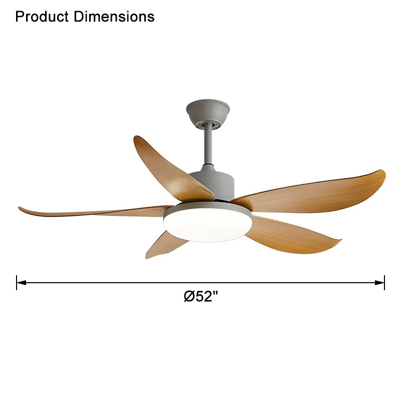 WOMO 5 blade Modern Ceiling Fan Lamp-WM5049 - Image 22