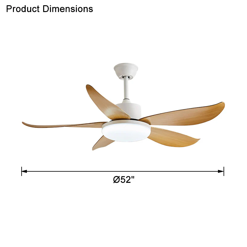 WOMO 5 blade Modern Ceiling Fan Lamp-WM5049 - Image 26