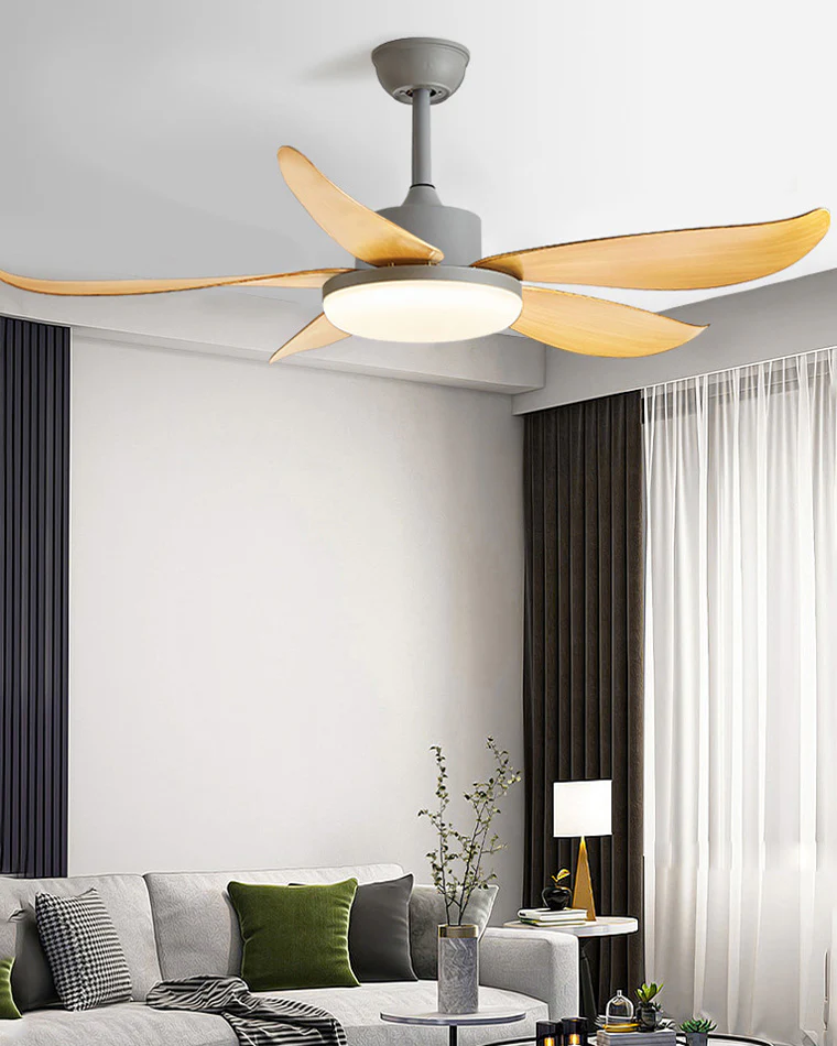 WOMO 5 blade Modern Ceiling Fan Lamp-WM5049 - Image 4