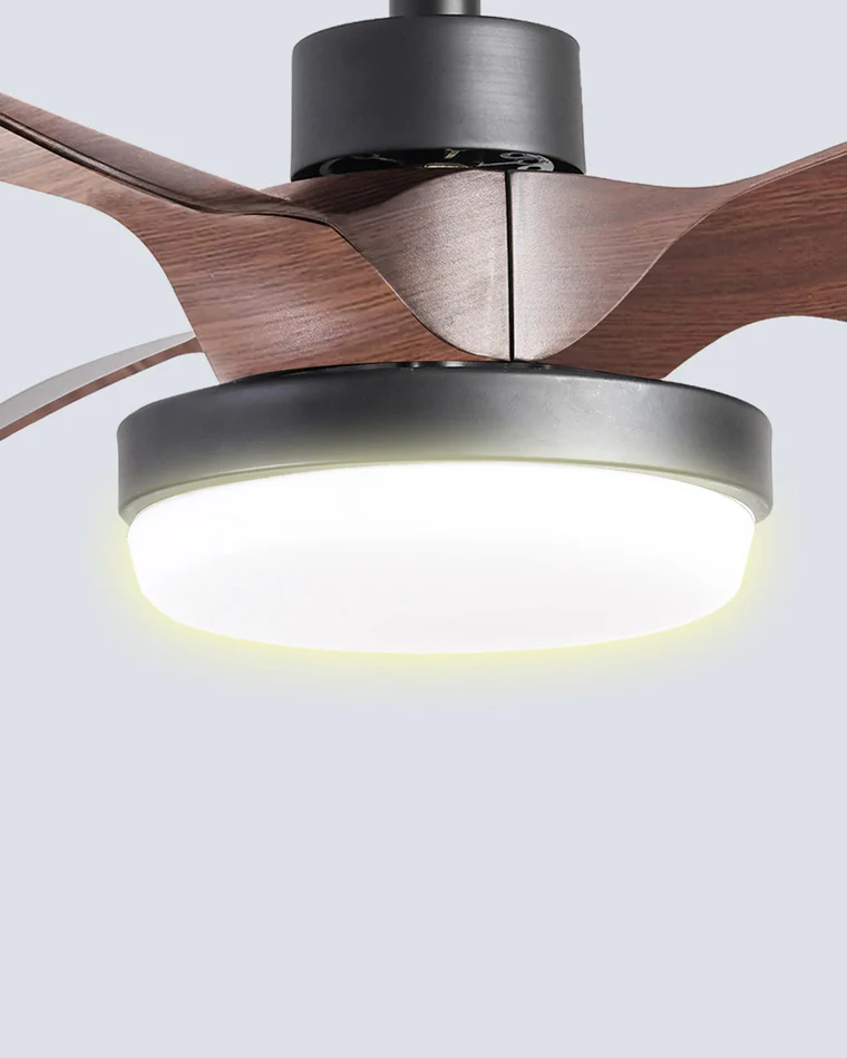 WOMO 3 Small Black Blade Ceiling Fan Lamp-WM5050 - Image 4