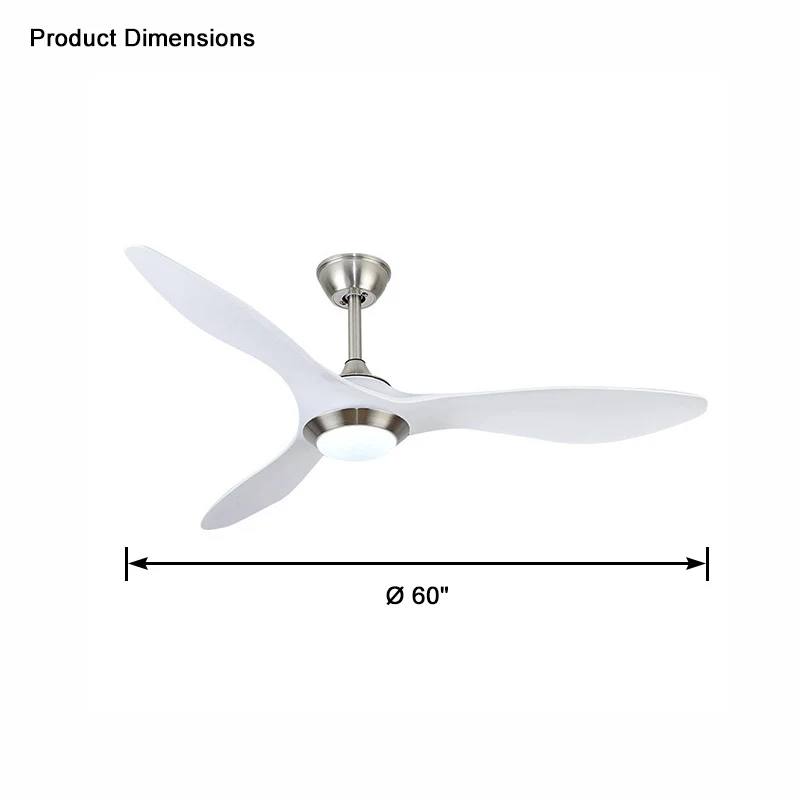 WOMO Coastal White Large Ceiling Fan Lamp-WM5055 - Image 20