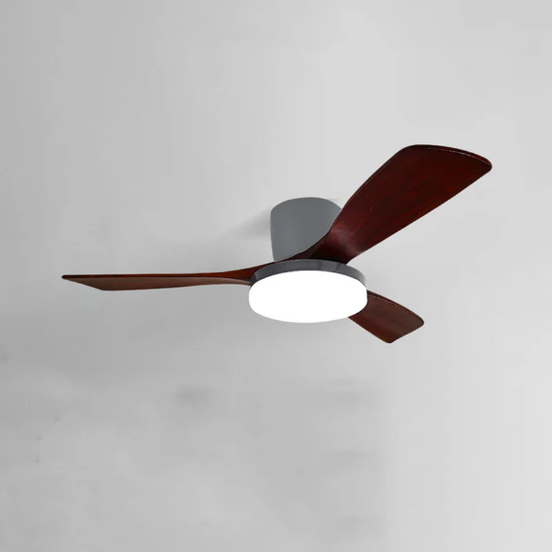 WOMO 3 Wood Blade Low Profile Ceiling Fan Lamp-WM5058 - Image 22
