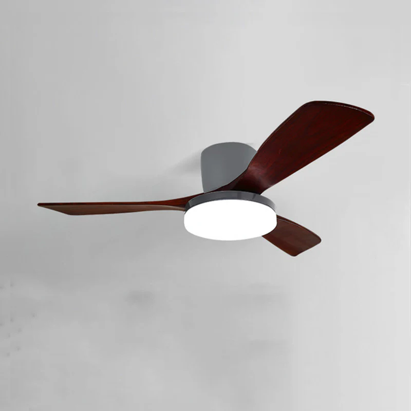 WOMO 3 Wood Blade Low Profile Ceiling Fan Lamp-WM5058 - Image 24