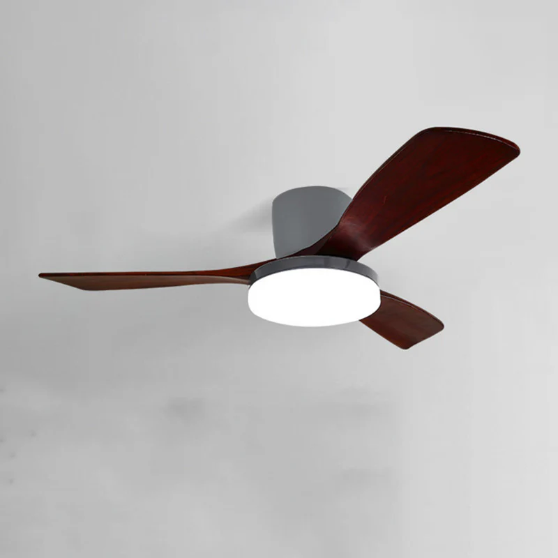WOMO 3 Wood Blade Low Profile Ceiling Fan Lamp-WM5058 - Image 26