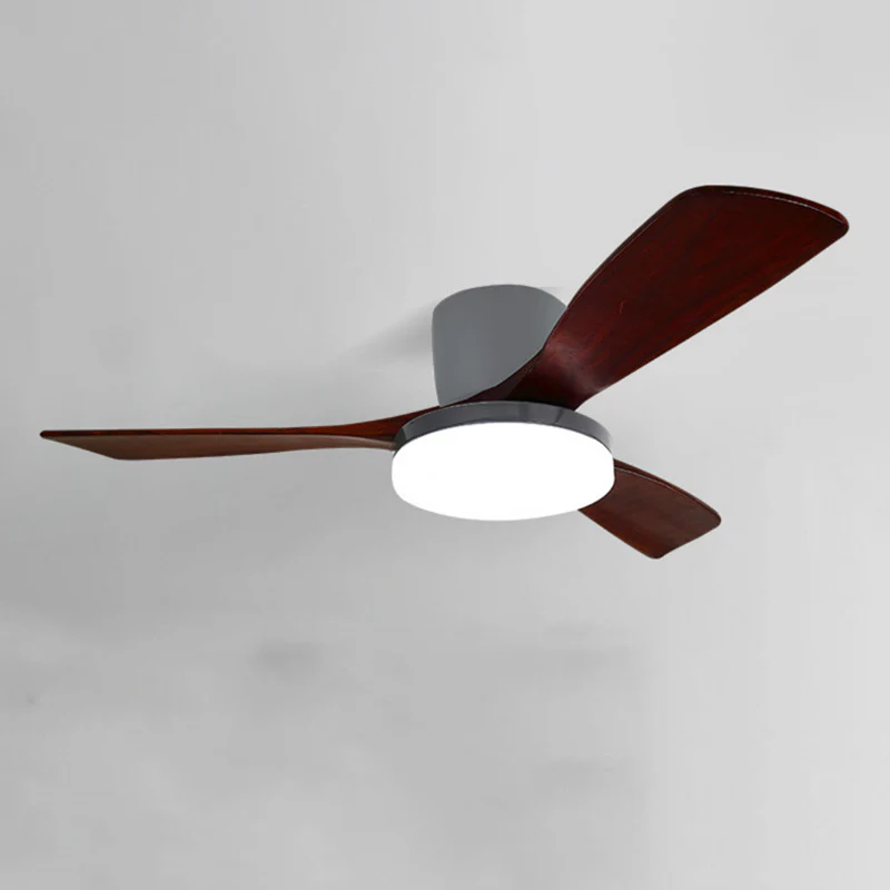 WOMO 3 Wood Blade Low Profile Ceiling Fan Lamp-WM5058 - Image 28