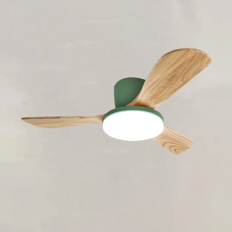 WOMO 3 Wood Blade Low Profile Ceiling Fan Lamp-WM5058 - Image 34