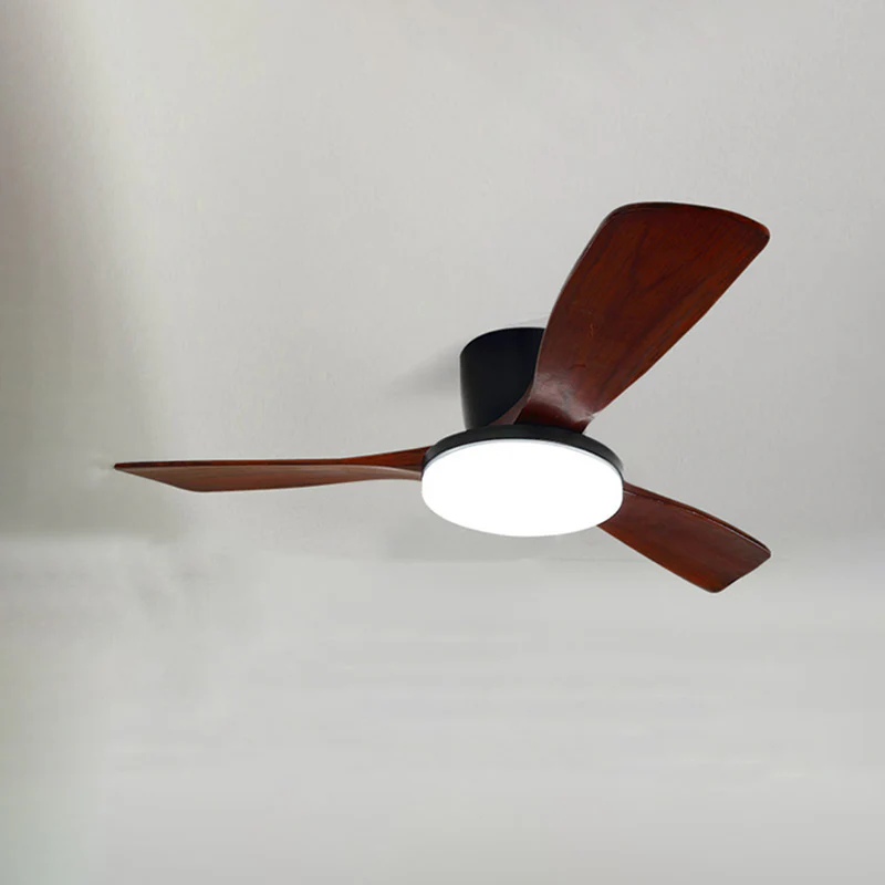 WOMO 3 Wood Blade Low Profile Ceiling Fan Lamp-WM5058 - Image 40