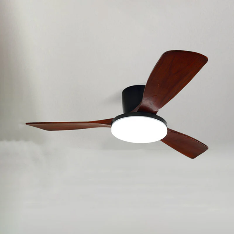 WOMO 3 Wood Blade Low Profile Ceiling Fan Lamp-WM5058 - Image 42