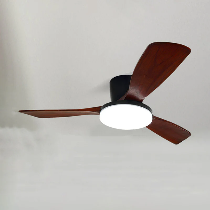 WOMO 3 Wood Blade Low Profile Ceiling Fan Lamp-WM5058 - Image 44