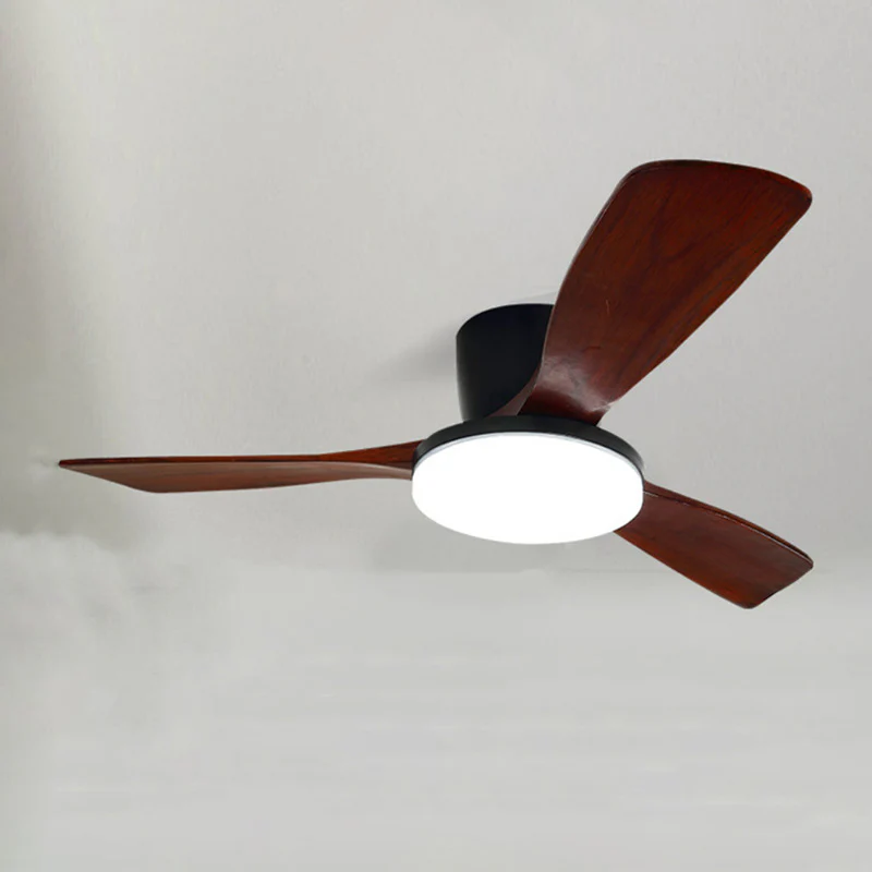 WOMO 3 Wood Blade Low Profile Ceiling Fan Lamp-WM5058 - Image 46