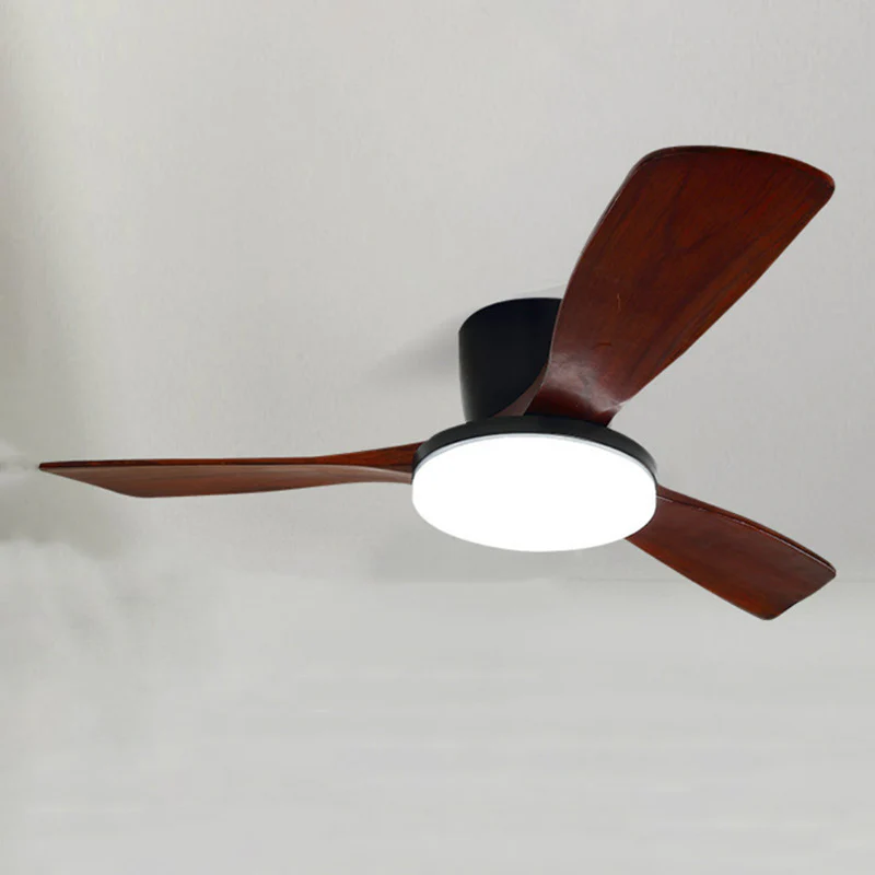 WOMO 3 Wood Blade Low Profile Ceiling Fan Lamp-WM5058 - Image 48