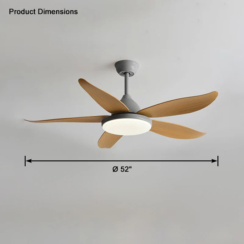 WOMO 5 Blade Contemporary Ceiling Fan Lamp-WM5061 - Image 28