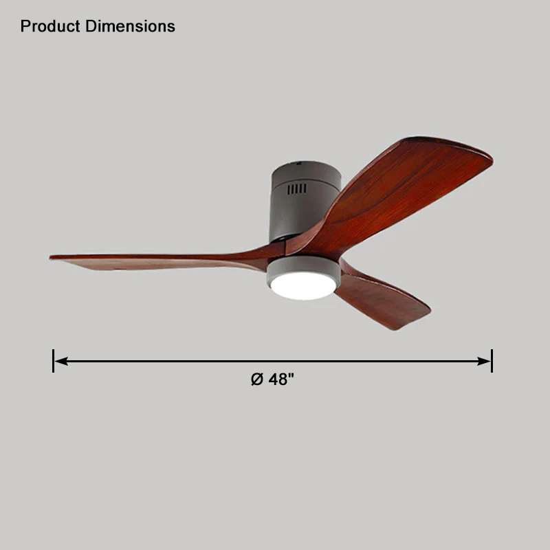 WOMO Mid-century Modern Hugger Ceiling Fan Lamp-WM5067 - Image 21