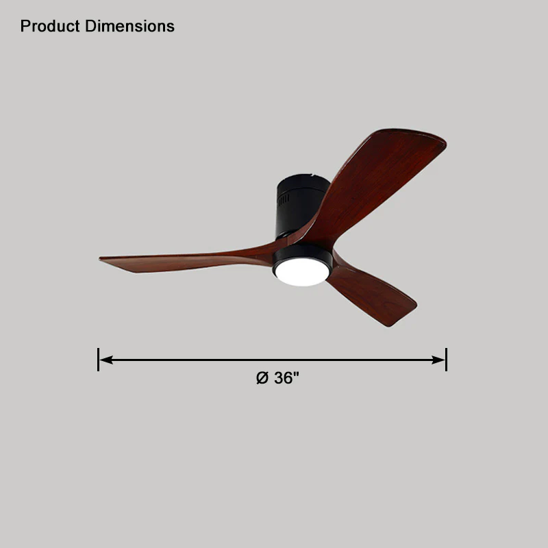 WOMO Mid-century Modern Hugger Ceiling Fan Lamp-WM5067 - Image 33