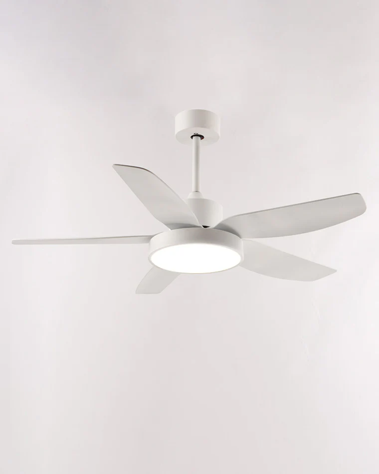 WOMO 5 Blade White Ceiling Fan Lamp-WM5083 - Image 9