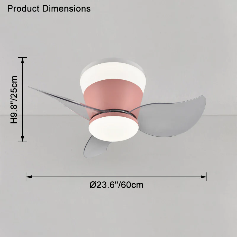 WOMO Small Low Profile Ceiling Fan Lamp-WM5084 - Image 29