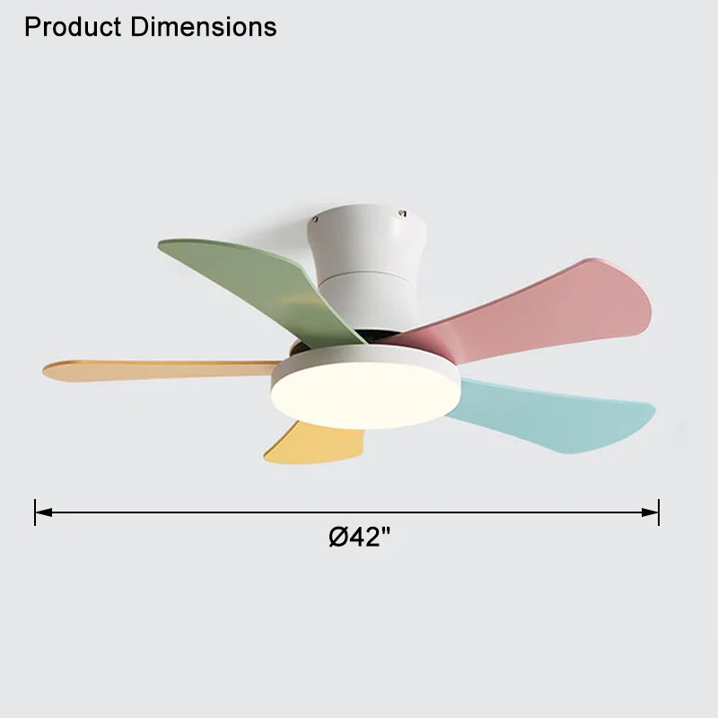 WOMO Scandi Low Profile Ceiling Fan Lamp-WM5086 - Image 14
