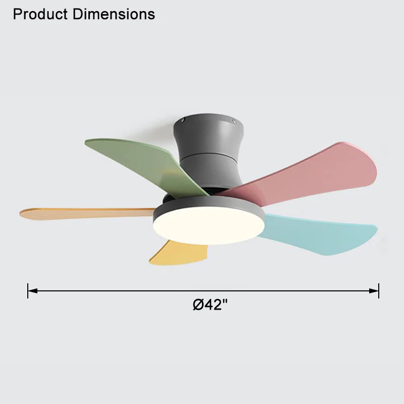 WOMO Scandi Low Profile Ceiling Fan Lamp-WM5086 - Image 16