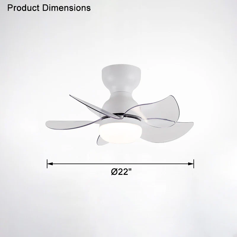 WOMO Small Ceiling Fan Lamp-WM5087 - Image 11