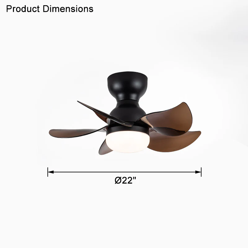 WOMO Small Ceiling Fan Lamp-WM5087 - Image 13