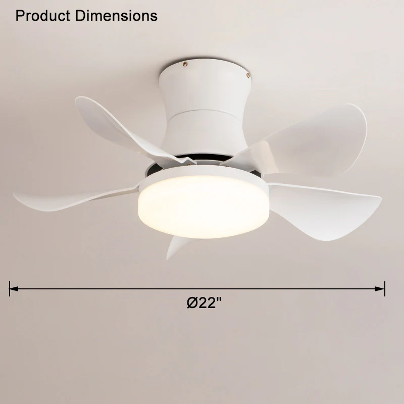 WOMO Small Ceiling Fan Lamp-WM5088 - Image 14
