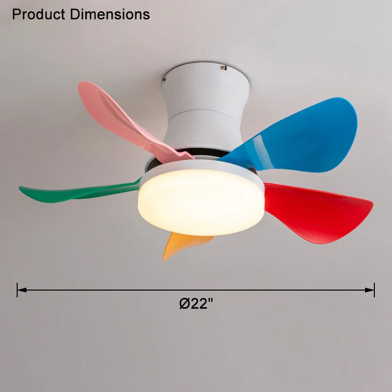 WOMO Small Ceiling Fan Lamp-WM5088 - Image 16