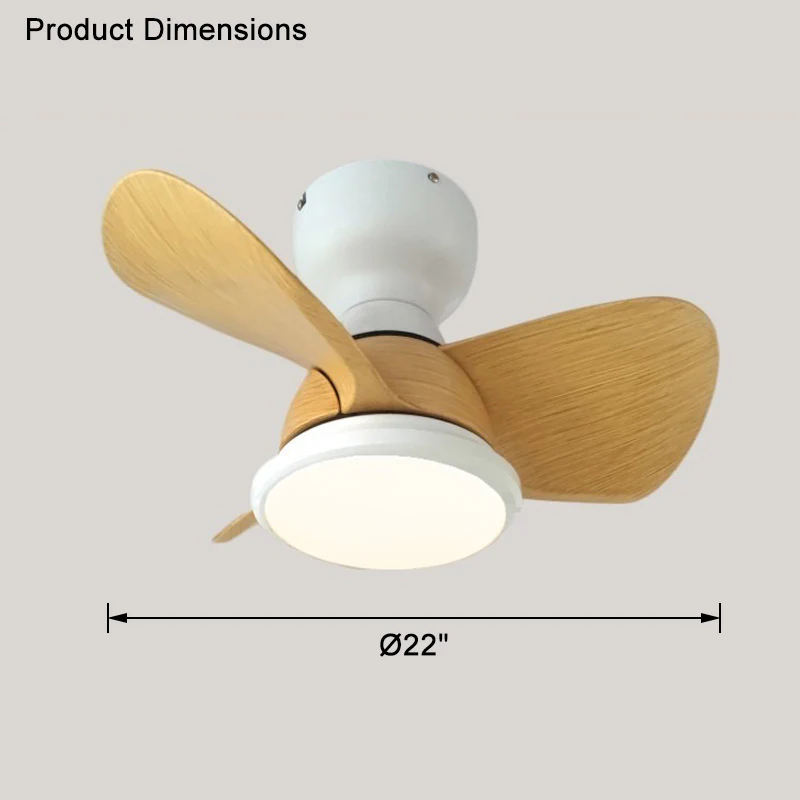 WOMO Small Low Profile Ceiling Fan Lamp-WM5096 - Image 16