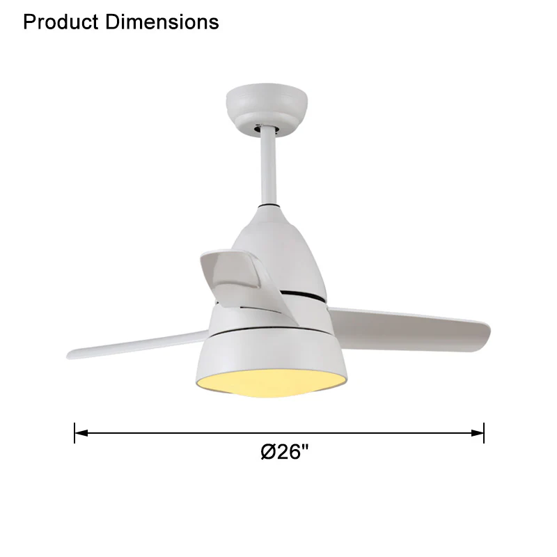 WOMO 3 Blade Tapered Ceiling Fan Lamp-WM5099 - Image 21