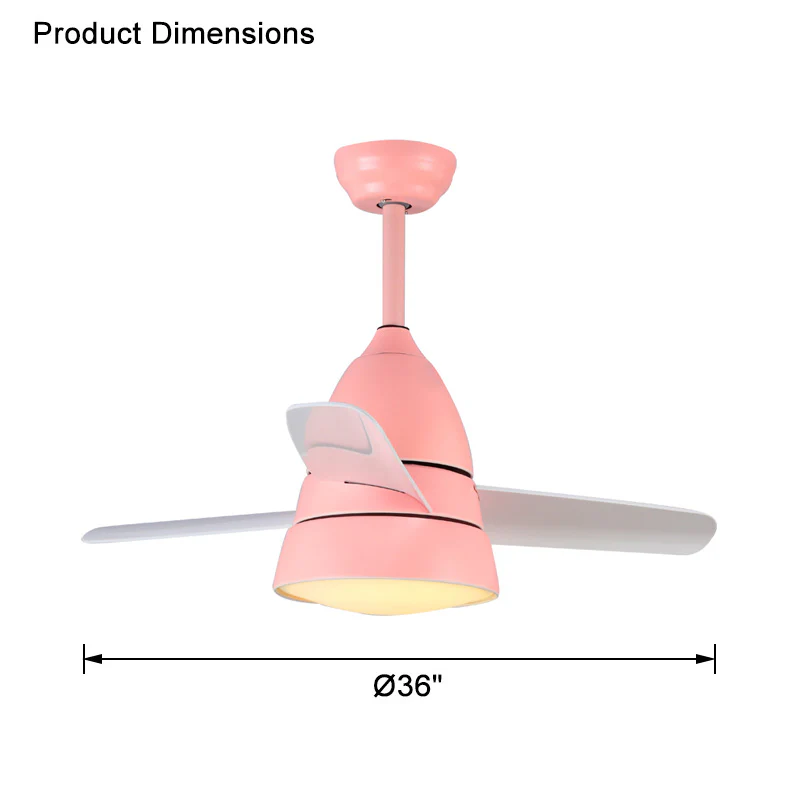 WOMO 3 Blade Tapered Ceiling Fan Lamp-WM5099 - Image 35