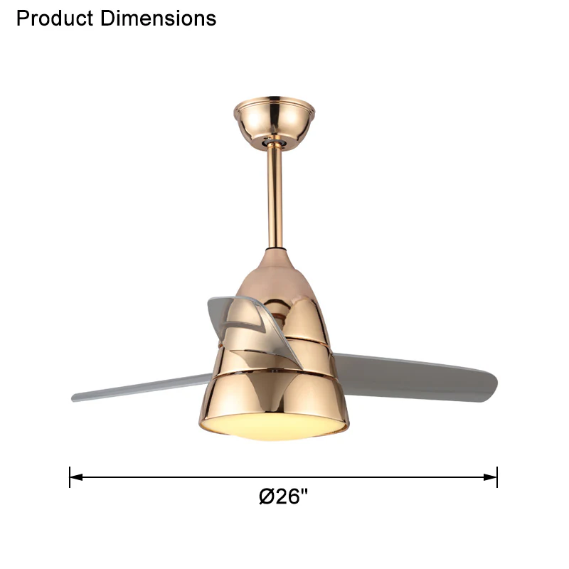 WOMO 3 Blade Tapered Ceiling Fan Lamp-WM5099 - Image 37