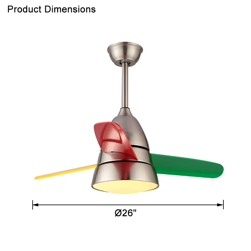 WOMO 3 Blade Tapered Ceiling Fan Lamp-WM5099 - Image 45